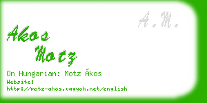 akos motz business card